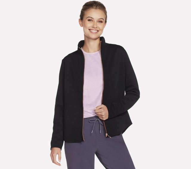 Skechers The GO WALK Shine Veste en Noir, Pointure Grand