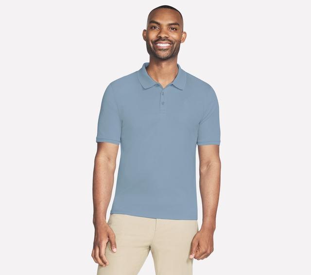 Skechers Off Duty Polo en Azul/Morado, talla 3XL
