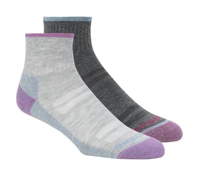 Skechers 2 Pack Coolmax Trail Socken in Violett, Größe Medium