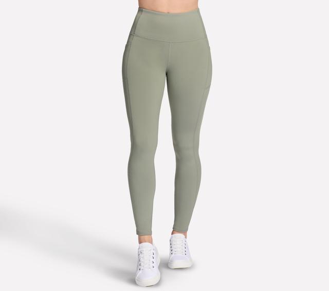 Skechers GO WALK High Waisted Legging en Taupe/Oliva, talla XS
