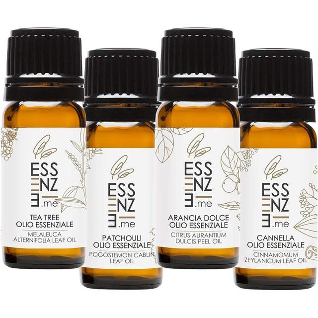 TEMU Kit Of Essential Oils 10ml Essential Oil Patchouli, , Cinnamon, . For Environment Diffusers, Aromatherapy, Spa, Candles Etc. Controlled And Packaged In Italy. 4 X 10ml .