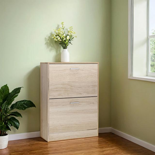 TEMU Flip-door Shelf With Double Compartment, Shoe Rack, And Shoe Shelves, Ideal For Entrances, , Living Rooms, And Bedrooms. Dimensions: 60 X 24 X 83.5 Cm.