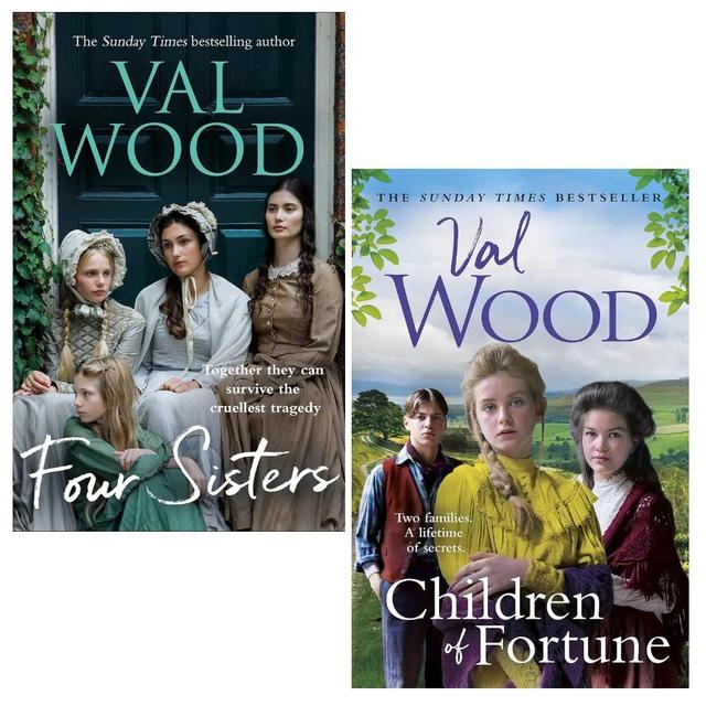 TEMU Val Wood Collection 2 Books Set (four Sisters & Children Of Fortune)