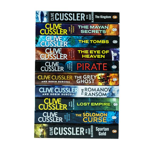 TEMU Clive Cussler 10 Book Collection Set (the Kingdom, Mayan Secrets, Tombs, Eye Of Heaven, Pirate, Grey , Romanov Ransom, Lost Empire, Solomon Curse, Spartan Gold)