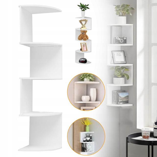 TEMU Spiraufbewahrungsregal mit 5 Ebenen, schlichtes Design, platzsparend, Display-Regal für Küche, Schlafzimmer, Wohnzimmer