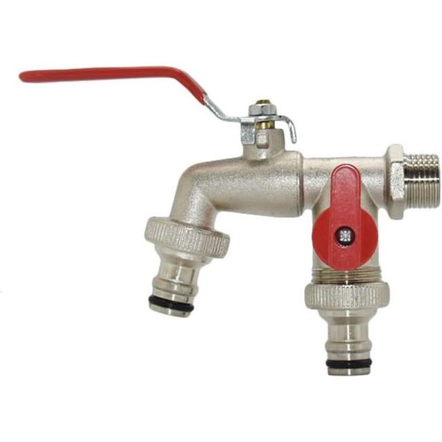 TEMU Podwójny zawór kulowy czerpalny GZ 1/2 kran