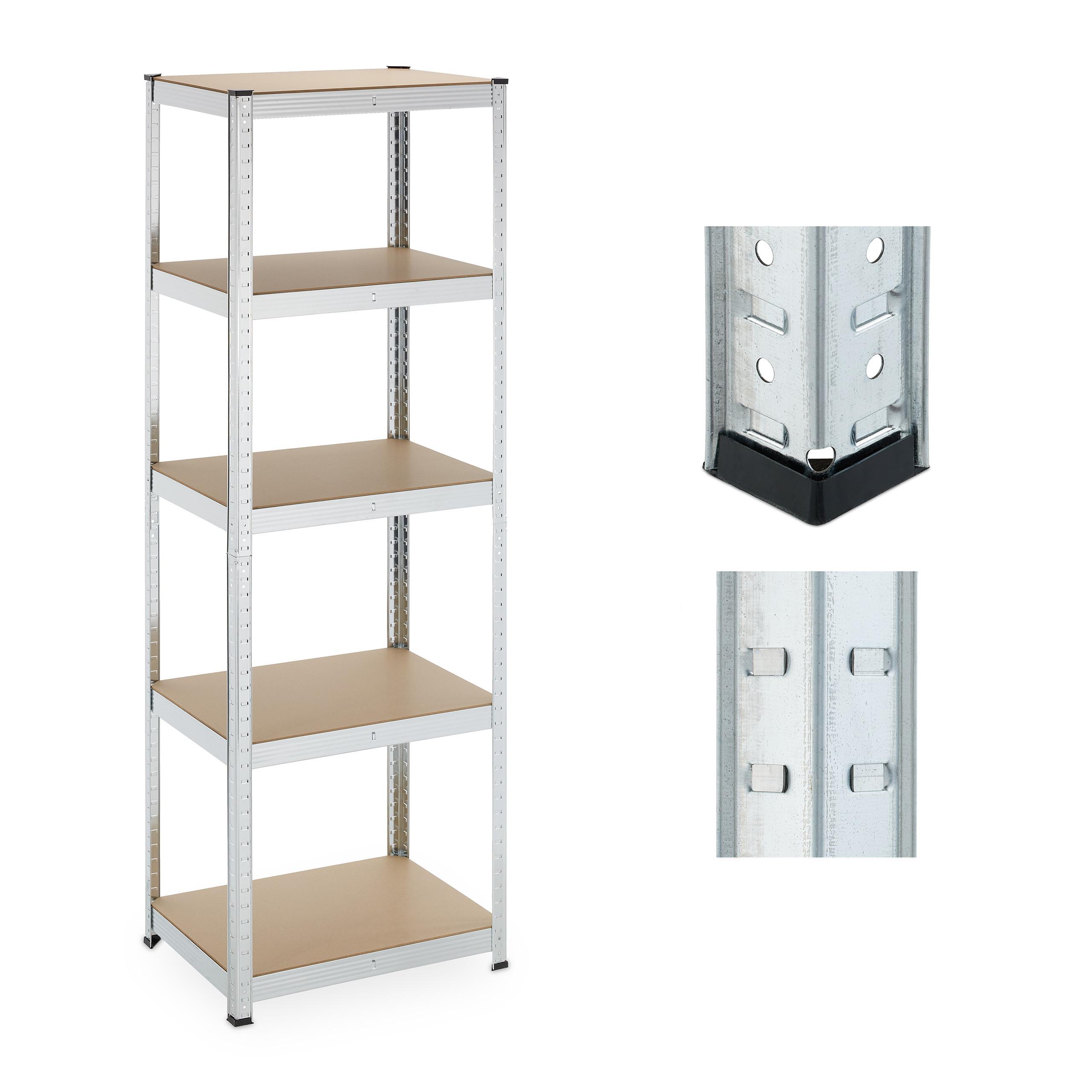 TEMU Heavy-duty Shelf In Silver - (w)60 X (h)180 X (d)