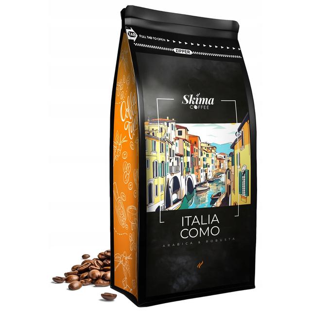 TEMU Kawa ziarnista 1kg ITALIA COMO Świeżo Palona do ekspresu + GRATIS