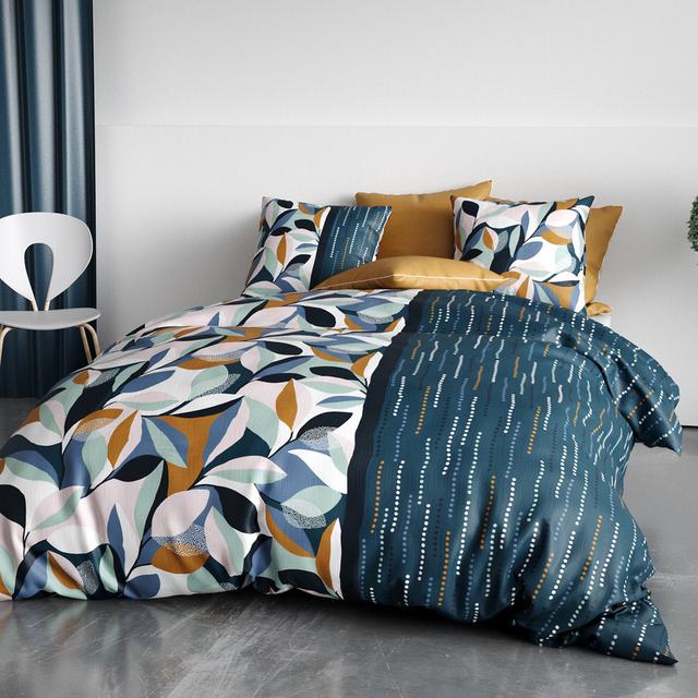 TEMU Parure de lit 240x260 cm Coton Floris