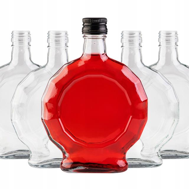 TEMU 5x Glass Bottles 250 Ml With Liqueur Corks Gift Set