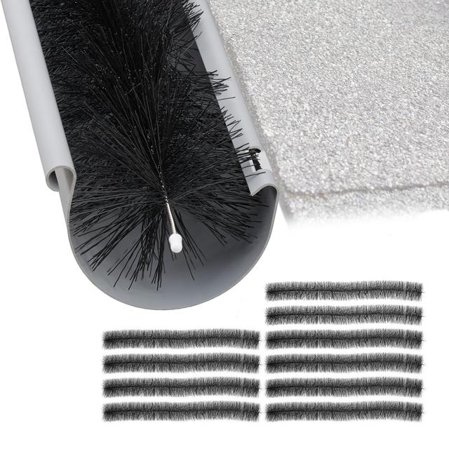 TEMU 10 X Black Gutter Brushes - (l)100 X Ø 12 Cm