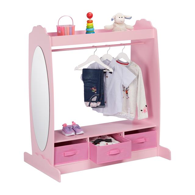 TEMU Children's Clothes Rack In Pink - (w)97.5 X (h)107 X (d)61 Cm
