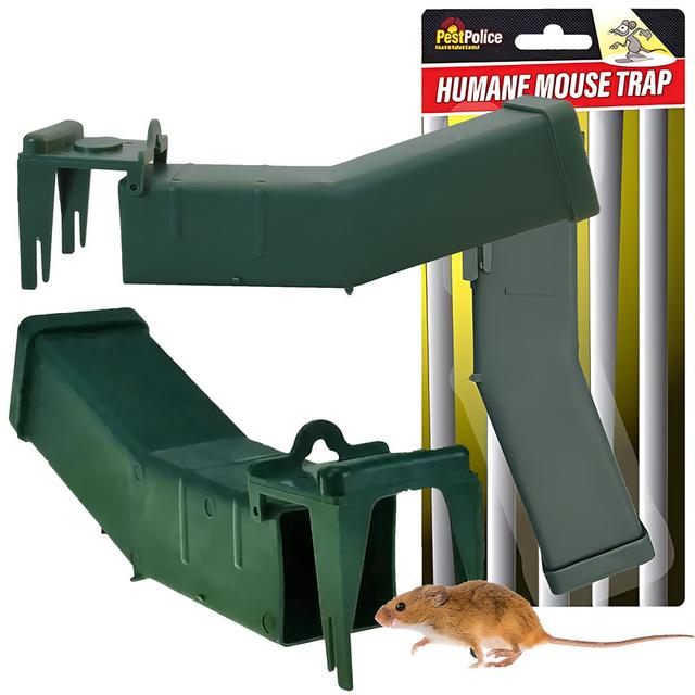 TEMU Käfigfalle für Mäuse, Ratten und Nagetiere - Lebendiger Falle mit Abwehrmittel für Ratten und Nagetiere, Sicher und , Grün