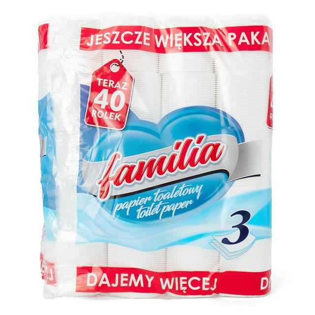 TEMU Papier toaletowy 3 warstwowy 40 rolek, celuloza, śnieżna biel, idealny do domu, wystarcza na długo
