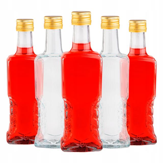 TEMU 5pcs Of Mini Bottles For Wines, Juices, Present With Caps, Ukrainian, 100 Ml