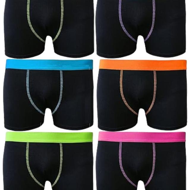 TEMU 6 Pairs Boys Boxer Shorts 95% Cotton Designer Trunk Boxers Underwear 5-13