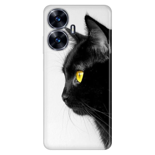 TEMU Kedi Bakışı Desenli Kılıf Realme Note 50 60 9 12 C15 C21Y C25Y C53 C55 C63 C65 C75 Uyumlu Telefon Kılıfı