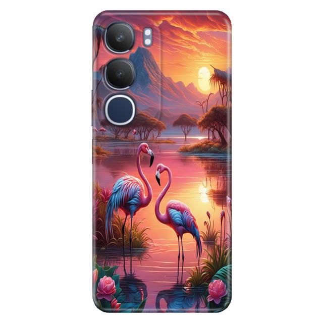 TEMU Flamingo888 Desenli Kılıf Vivo Y04 Y15S Y16 Y17S Y18 Y19 Y19S Y22S Y27 Y28 Y29 Y32 Y33S Y35 Y36 V21 V21E V30 V40 V50 Lite Uyumlu Telefon Kılıfı