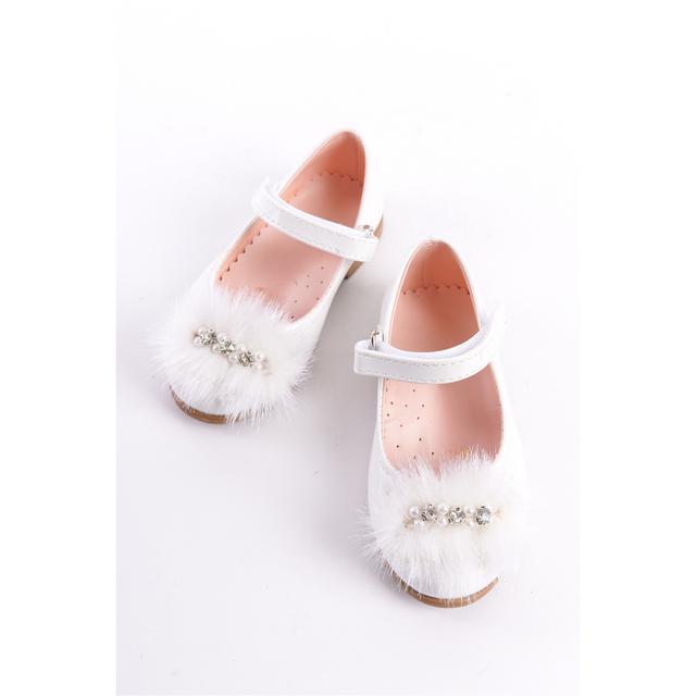 TEMU CAMOLLA Yeni Sezon Beyaz Tüylü Taş Detaylı Kız Çocuk