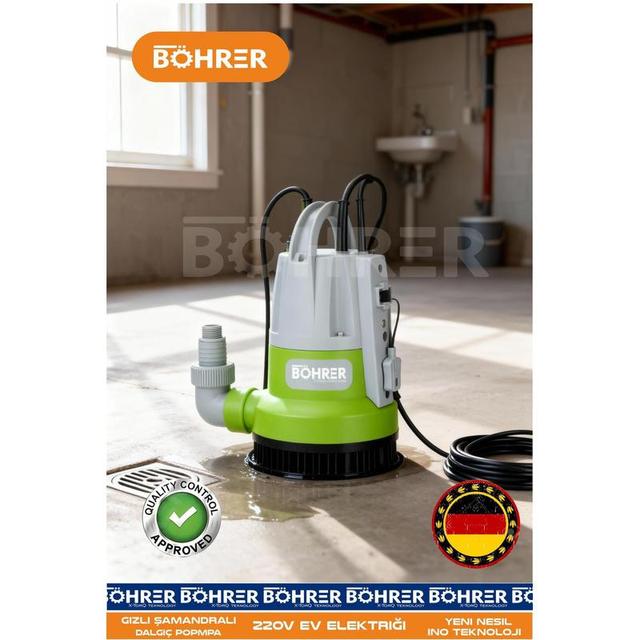 TEMU 400W GİZLİ ŞAMANDRALI 5M PLASTİL DALGIÇ SU TAHLİYE DRENAJ POMPASI