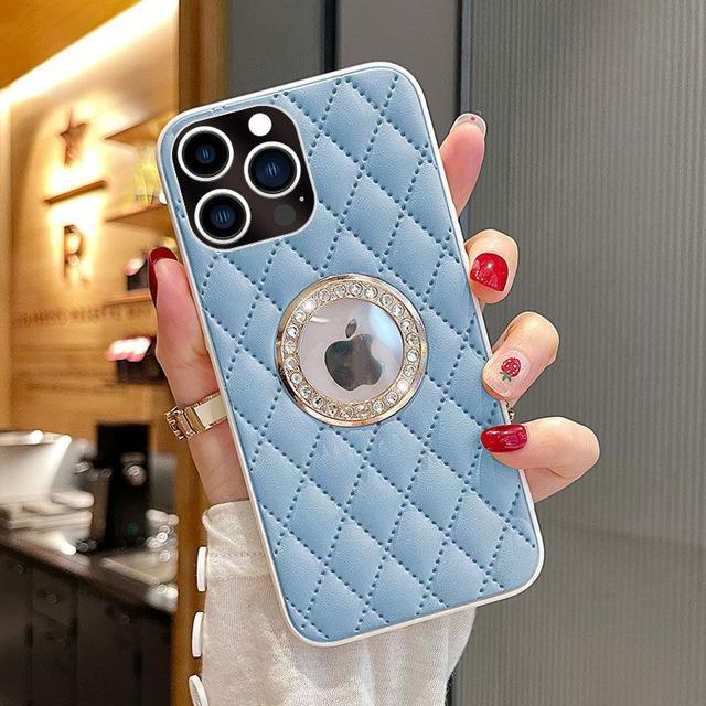 TEMU Zebana Diamond Deri Kılıf - Apple iPhone 14 Pro Max / 14 Pro / 15 Pro / 15 Pro Max Modelleri için Uyumlu Telefon Kılıfı