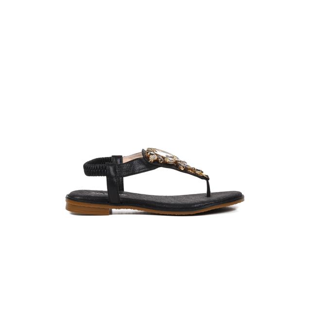 TEMU Aspor Siyah Kadın Düz Sandalet