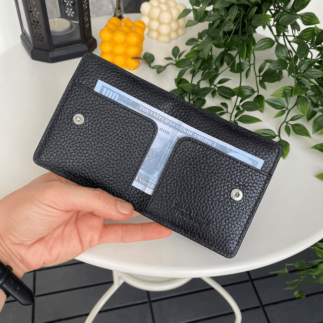 TEMU Modica Sazara – Hakiki Deri Süper İnce Minimalist Cüzdan, Modern Tasarım, Gündelik Kullanım, Slim Ka