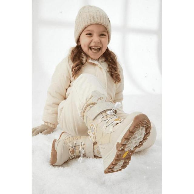 TEMU Colmar014 Su Geçirmez Cırltı Kürklü Kız Çocuk Kar Botu - Bej
