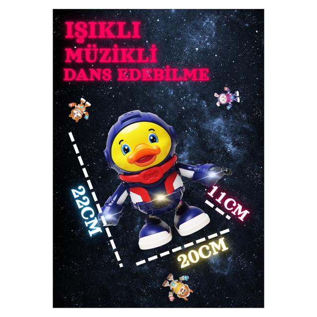 TEMU Boratila Toys Dans Eden Işıklı Müzikli Ördek Astronot Oyuncağı - Uzay Keşif Timi