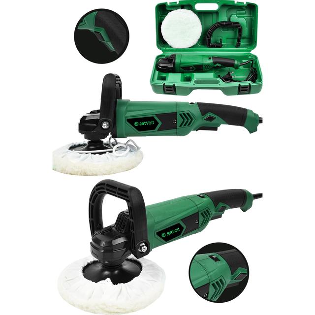 TEMU Devir Ayarlı Polisaj Makinesi 6 Kademeli Pasta Cila Kiti 1300 Watt 180 Mm - Yeşil