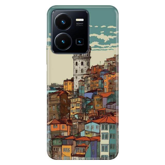 TEMU Galata Desenli Kılıf Vivo Y04 Y15S Y16 Y17S Y18 Y19 Y19S Y22S Y27 Y28 Y29 Y32 Y33S Y35 Y36 V21 V21E V30 V40 V50 Lite Uyumlu Telefon Kılıfı