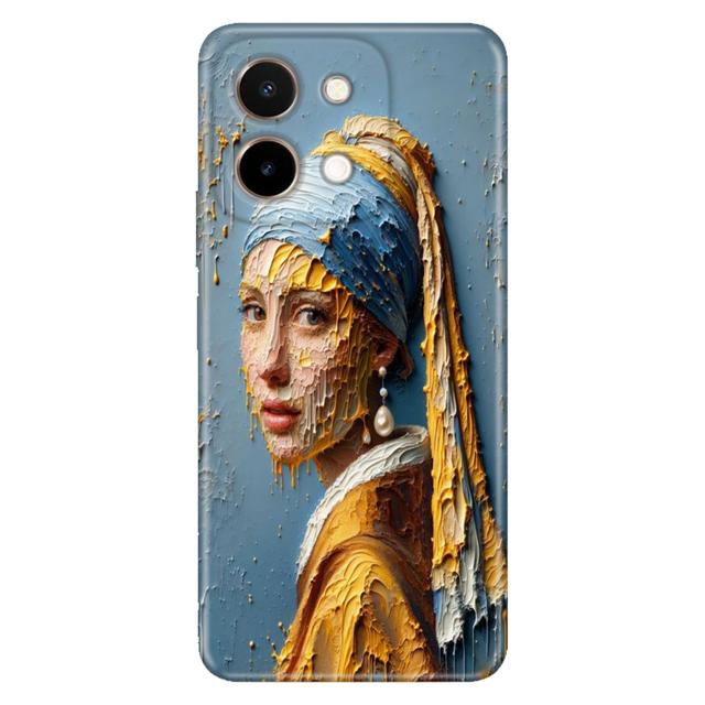 TEMU İnci Küpeli Desenli Kılıf Vivo Y04 Y15S Y16 Y17S Y18 Y19 Y19S Y22S Y27 Y28 Y29 Y32 Y33S Y35 Y36 V21 V21E V30 V40 V50 Lite Uyumlu Telefon Kılıfı