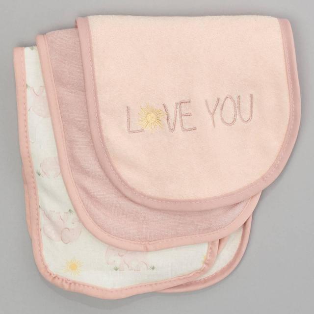 Baby Girl Le Top(R) 3pk. Love You Burp Cloths