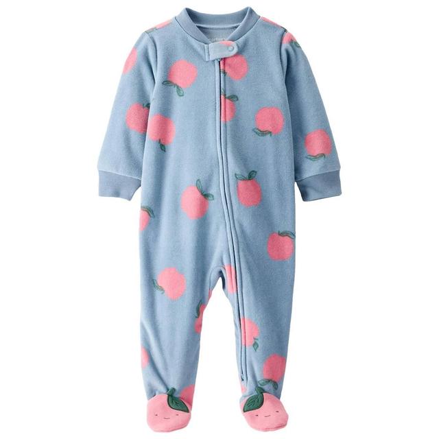 Baby Girl (NB-9M) Carter's(R) Peaches Microfleece Sleeper