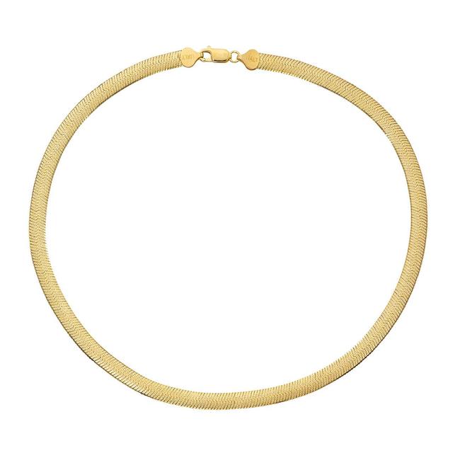 Gold Classics(tm) Gold over Sterling Silver Herringbone Necklace