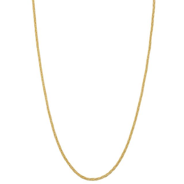 Gold Classics(tm) Gold Over Sterling Silver Woven Chain Necklace