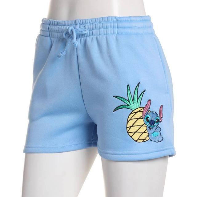 Juniors Freeze Stitch Pineapple Side Embroidery Fleece Shorts