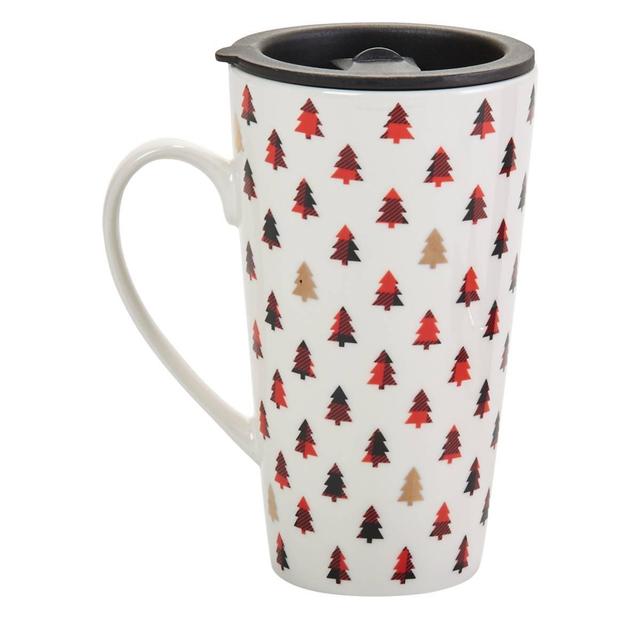 Godinger Holiday Tree Mug with Lid