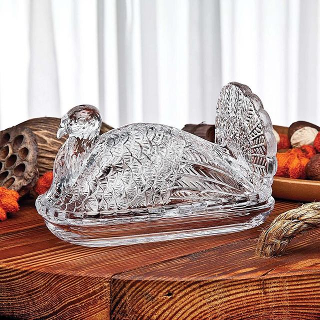 Godinger Harvest Turkey Covered Butter Dish