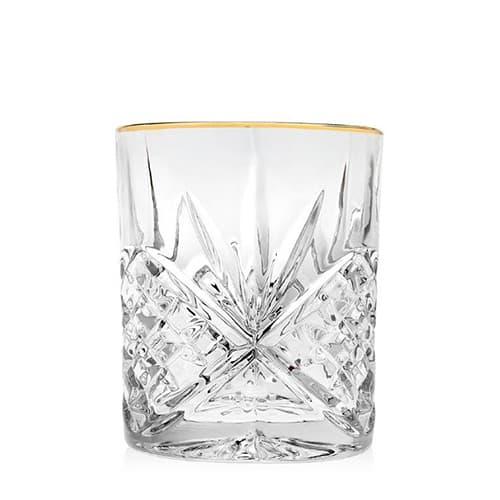 Godinger Dublin Set of 4 DOF Gold Banded Glasses