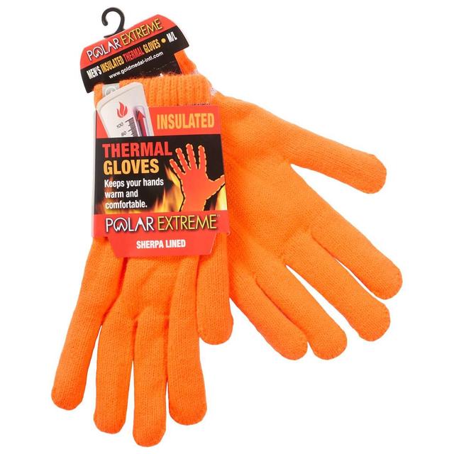 Mens Polar Extreme Hi-Vis Fleece Lined Knit Gloves