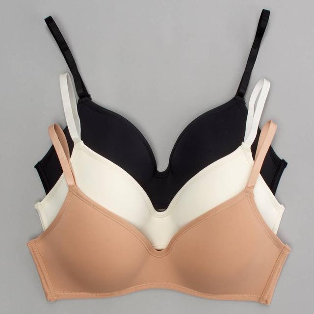 Womens Sophie B 3 Pack Wire Free Molded Bras - B28962H3-BEGB