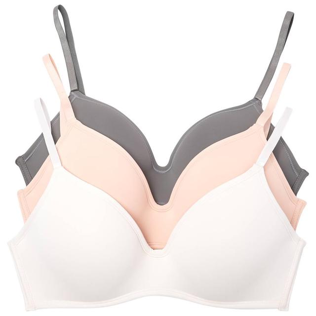 Womens Sophie B 3pk. Wire Free Folded Bras B28962H3-PPRC