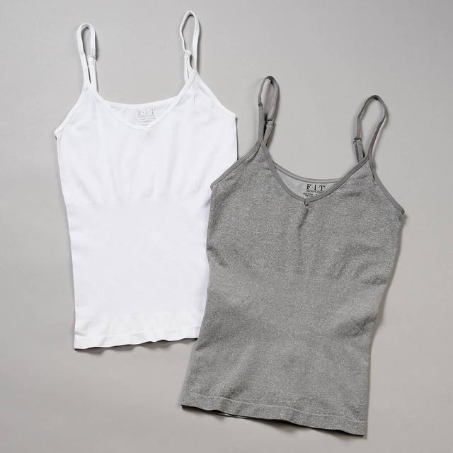 Womens FIT Shapewear 2pk. Ribbed Shaping Camis 307558H2-WG
