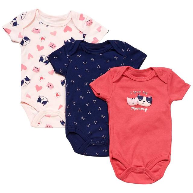 Baby Girl (NB-9M) baby views(R) 3pk. Love Mommy Bodysuits