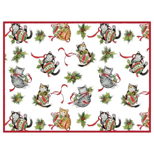 Kay Dee Meowy Christmas Dish Drying Mat