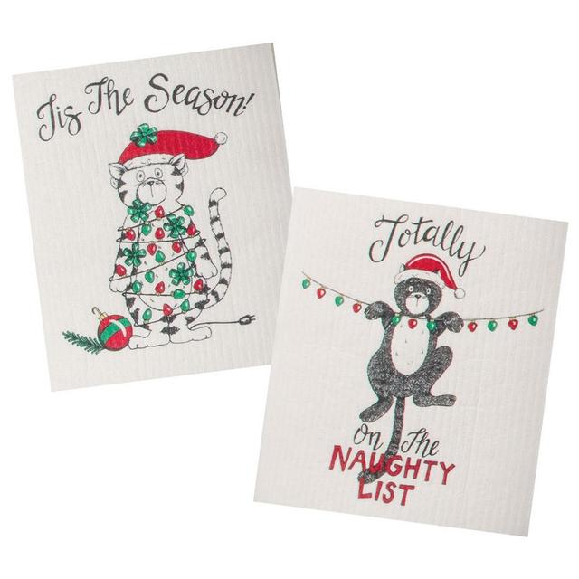 Kay Dee We Can Explain Cat 2pk. Swedish Dish Cloth