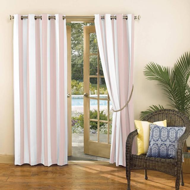 Sun Zero Valencia Indoor/Outdoor Striped Grommet Panel Curtain