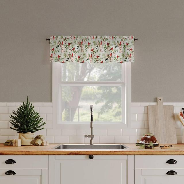 Allover Cardinal Print Valance