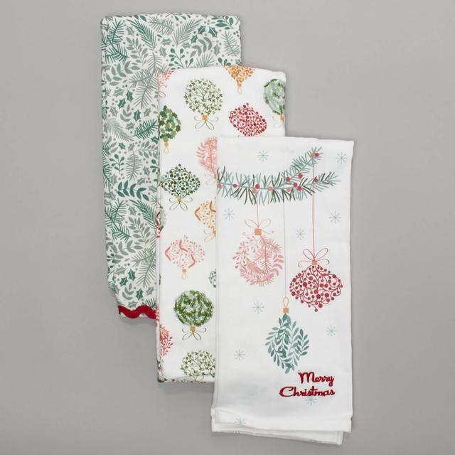 No. 918 Holiday Ornament 3pk. Kitchen Towels